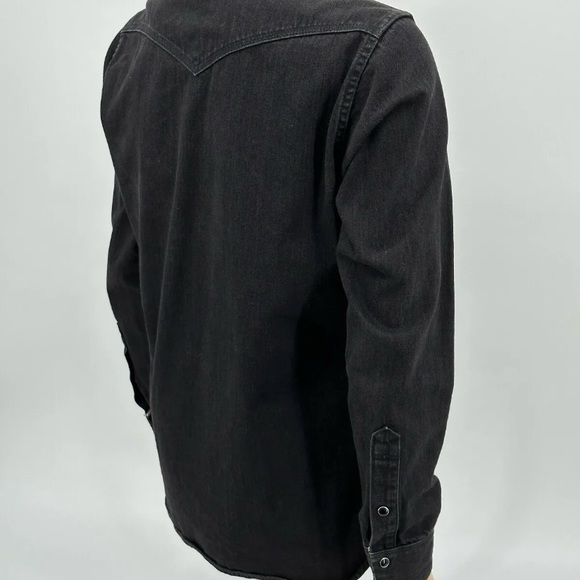 Iron Heart  Selvedge denim shirt black size Large - Picture 5 of 7